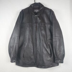 Wilsons Leather Mens Medium Insulated Leather Jacket Thinsulate Full Zip